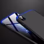 Iphone Xr 360 Beskyttelsescover Sort/blå Iphone Xr 360 Beskyttelsescover Sort/blå