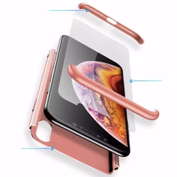 Iphone Xs Max 360 Beskyttelsescover Rosa Iphone Xs Max 360 Beskyttelsescover Rosa