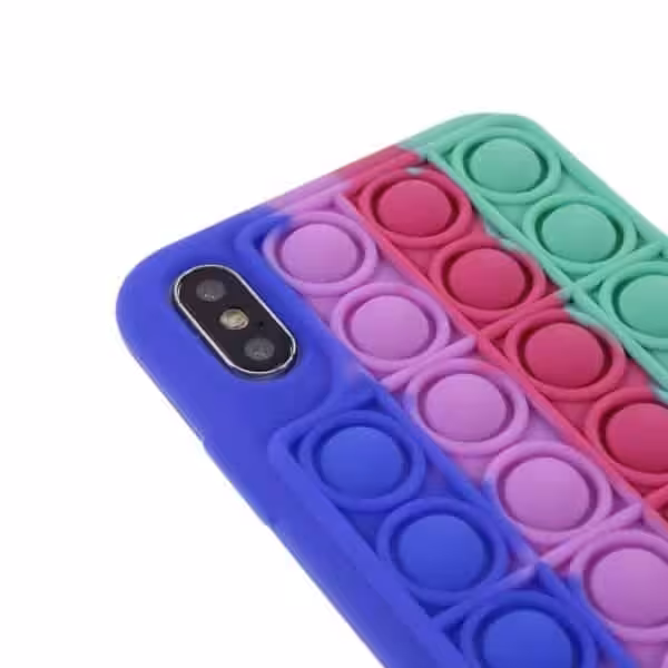 Iphone Xs Popit Cover Regnbue