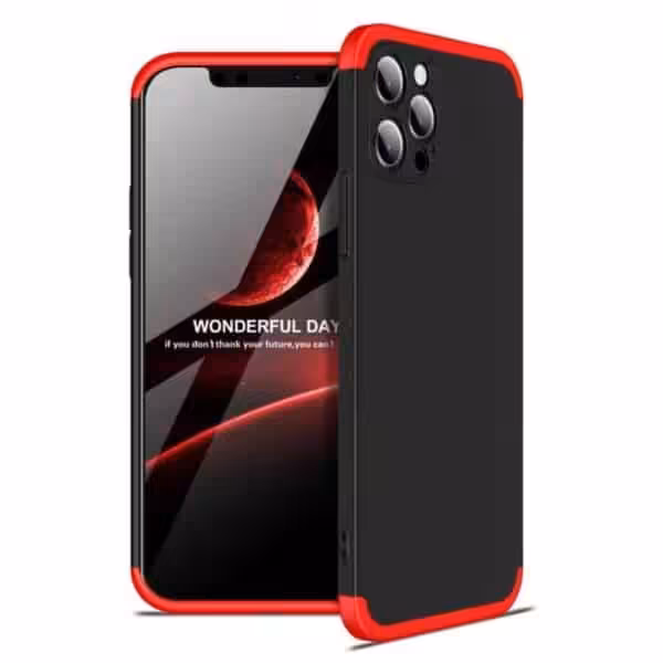 Iphone 12 Mini 360 Beskyttelsescover Sort/rød