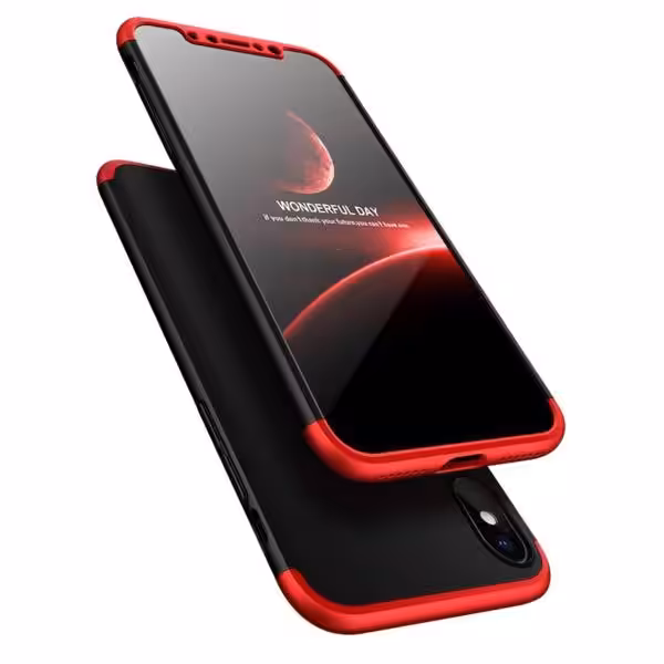 Iphone X 360 Beskyttelsescover Sort