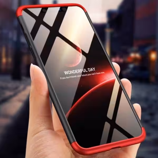 Iphone Xr 360 Beskyttelsescover Sort/rød Iphone Xr 360 Beskyttelsescover Sort/rød