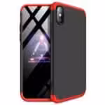 Iphone Xs 360 Beskyttelsescover Sort/rød Iphone Xs 360 Beskyttelsescover Sort/rød