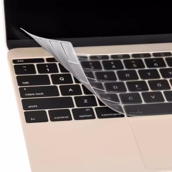 a laptop with a clear cover
