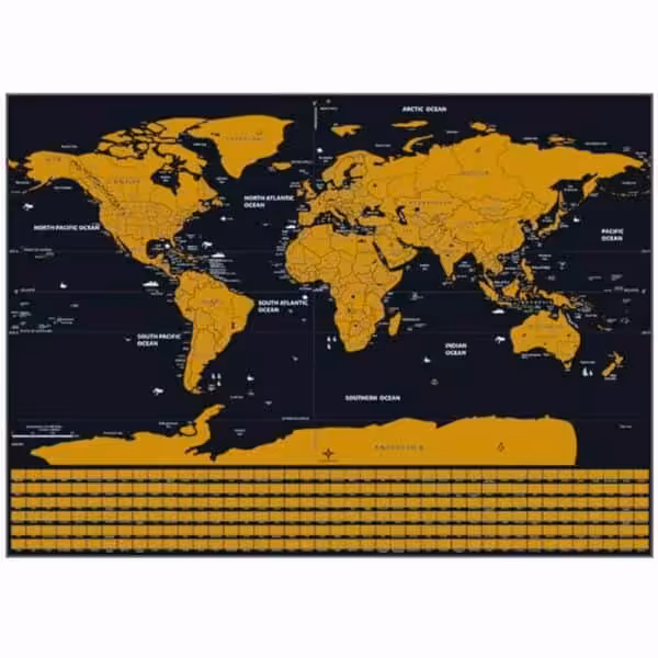 Scratch Map Skrabe Verdenskort Scratch Map Skrabe Verdenskort