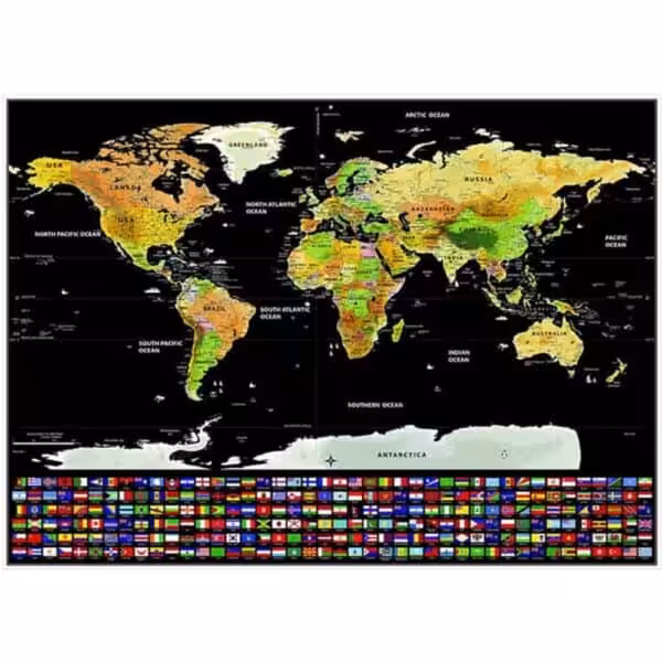 Scratch Map Skrabe Verdenskort Scratch Map Skrabe Verdenskort