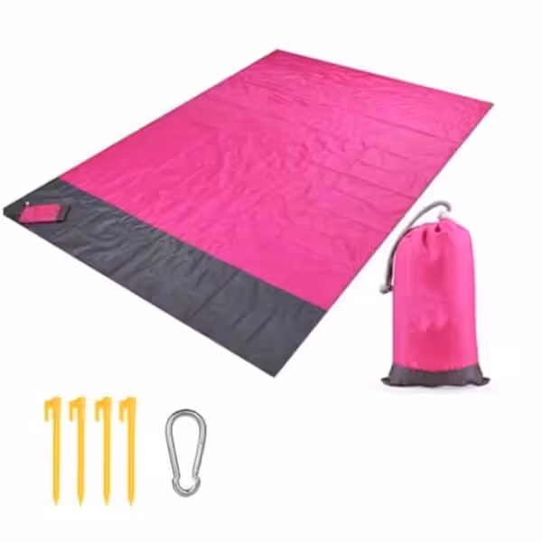 Strandtæppe 210x200 Cm - Rosa