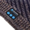 Bluetooth Hovedtelefon Vintervarm Twill Hat Med Mikrofon - Blå / Brun / Hvid