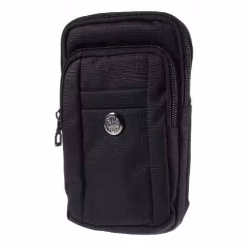 Iphone 6s Plus/6 Plus / Galaxy S6 Edge Plus - 3-lags Nylon Lomme Etui - Sort