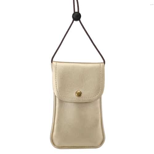 Iphone 6s Plus / Galaxy Note 5 - Pu Læder Lomme Taske Med Rem - Champagnefarve