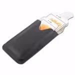 Iphone 6s Plus/6 Plus – Dobbelt Lag Pu Læder Lomme Med Karabiniere – Sort Iphone 6s Plus/6 Plus - Dobbelt Lag Pu Læder Lomme Med Karabiniere - Sort