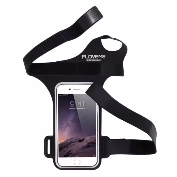 Iphone 7/6/6s – Sportsarmbånd Holder Med Tommelfinger Ring – Sort Iphone 7/6/6s - Sportsarmbånd Holder Med Tommelfinger Ring - Sort