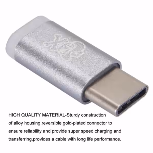 Hat Prince Adabter Micro Usb Hunstik Til Usb 3.1 Type C Hanstik Til Oplader Og Synkroniserings Adapter – Sølv Hat Prince Adabter Micro Usb Hunstik Til Usb 3.1 Type C Hanstik Til Oplader Og Synkroniserings Adapter - Sølv