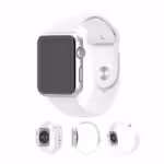 Apple Watch 42mm – 44mm Xincuco Silikone Sportsarmbånd – Hvid Apple Watch 42mm - 44mm Xincuco Silikone Sportsarmbånd - Hvid