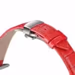 Apple Watch 38mm – 40mm Oatsbasf Krokodille Tekstur Ægte Læder Armbånd – Rød Apple Watch 38mm - 40mm Oatsbasf Krokodille Tekstur Ægte Læder Armbånd - Rød