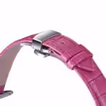 Apple Watch 42mm – 44mm Oatsbasf Krokodille Tekstur Ægte Læder Armbånd – Lilla Apple Watch 42mm - 44mm Oatsbasf Krokodille Tekstur Ægte Læder Armbånd - Lilla