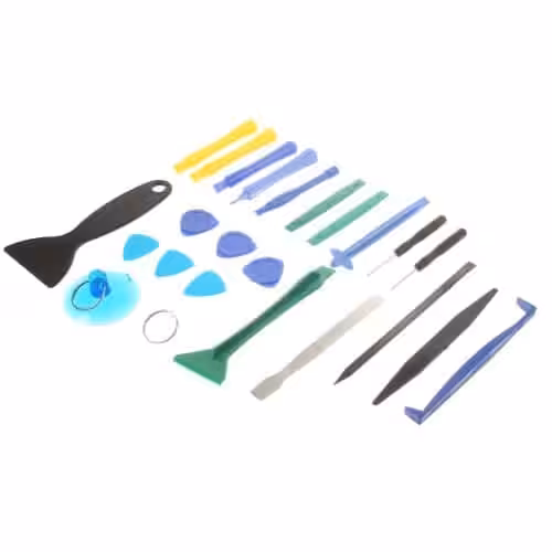 Reparationsværktøjssæt med skruetrækkere og værktøjer