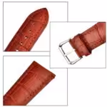 Apple Watch 42mm – 44mm Krokodille Skin Ægte Læder Armbånd – Rød Apple Watch 42mm - 44mm Krokodille Skin Ægte Læder Armbånd - Rød