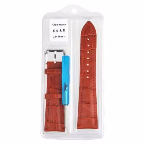 Apple Watch 42mm – 44mm Krokodille Skin Ægte Læder Armbånd – Rød Apple Watch 42mm - 44mm Krokodille Skin Ægte Læder Armbånd - Rød