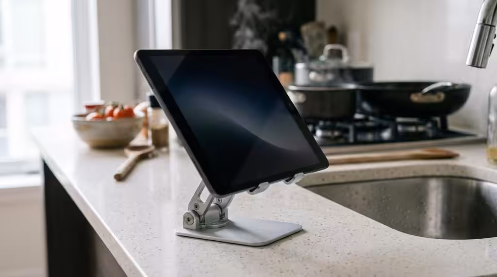 7 tablet holdere til køkken, bil og hjemmekontoret